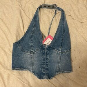 Brand NWT Edikted Denim Top